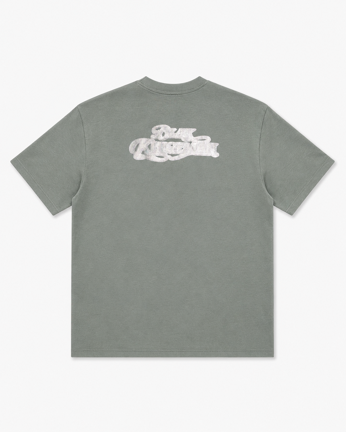 Sage Back Print Tee – sage/green back script print