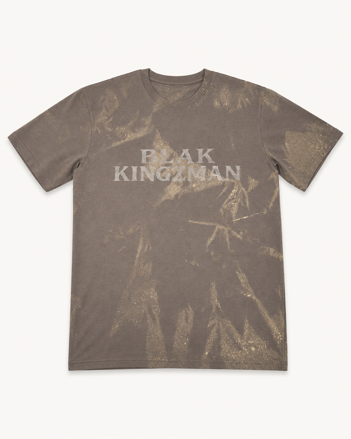 Taupe Bleach Tee – taupe bleached BLAK KINGZMAN front